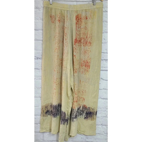 ETC by Lazy Daisy Casual Palazzo Pants Women's Plus Size One Size Pull On Boho - Picture 2 of 8